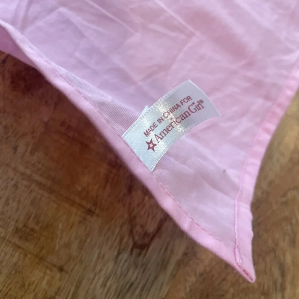 American Girl Doll Bedding- Pink Sheet 13x19”